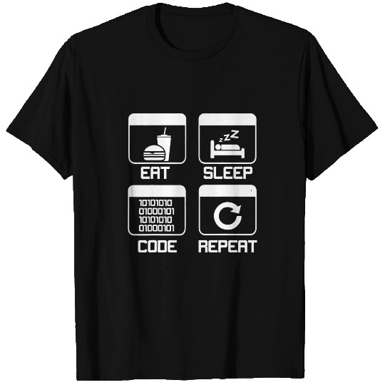 Eat Sleep Code Repeat Computer Programmer Coding T-Shirts