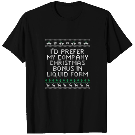 Company Christmas Bonus in Liquid Form Beer Lover Employee 22 T-Shirts