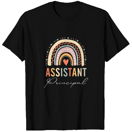 Assistant Principal Rainbow Funny Job Title School Worker 4 T-Shirts
