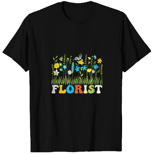 Women Wildflower Summer Floral Graphic Tee Flower Florist 24 T-Shirts