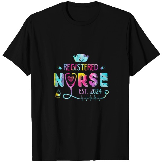 Registered nurses Est 2024 Nursing Student RN Graduate Tiedye T-Shirts