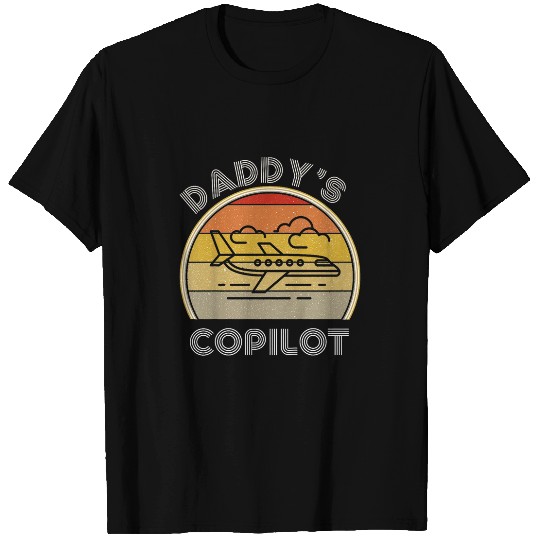Kids Airplane Lover Kids Future Pilot Daddys CoPilot Son Daughter T-Shirts