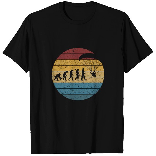 Retro vintages Flying Paraglider Pilot Evolution T-Shirts