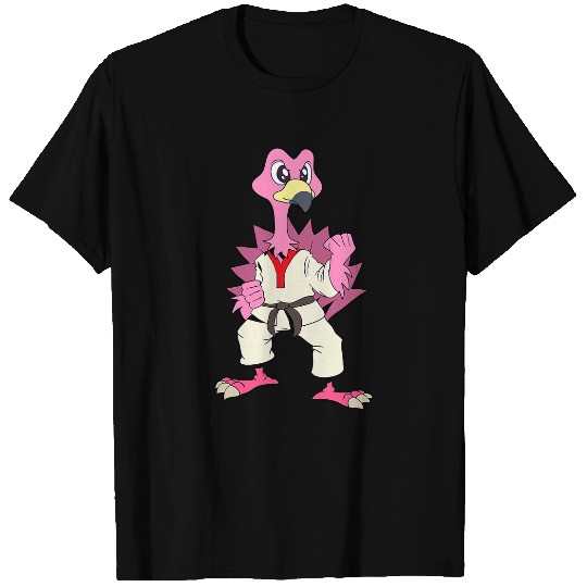 Comic Flamingo does Karate T-Shirts