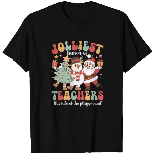 Teacher Christmas Jolliest Bunch of Teachers Of Playground T-Shirts