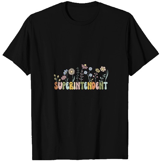 Retro School Superintendent Wildflower School Supervisor T-Shirts
