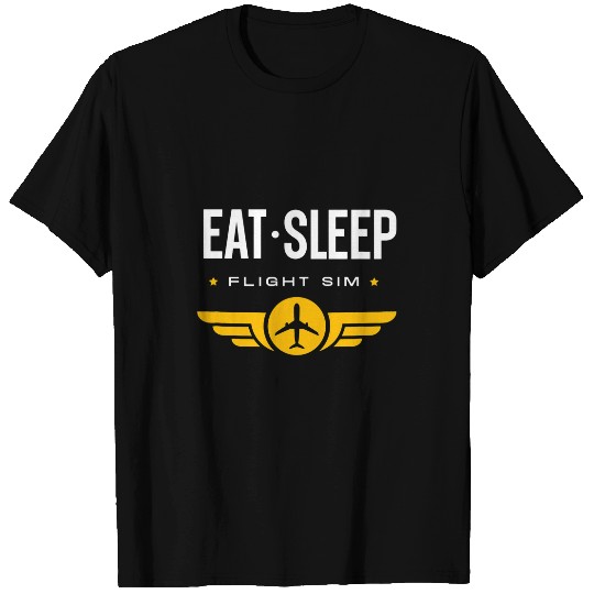 Eat Sleep Flight Sim Simulator Pilot T-Shirts