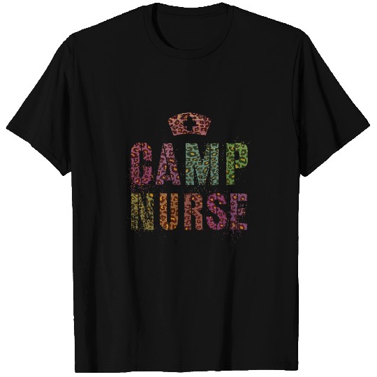 CAMP nurses Leopard Print Nursing Student Camping medicals T-Shirts