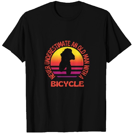 Never Underestimate an Old Man With A Bicycle Cycling 21 T-Shirts