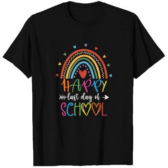 happy last day of school teacher student graduation rainbow 17 T-Shirts