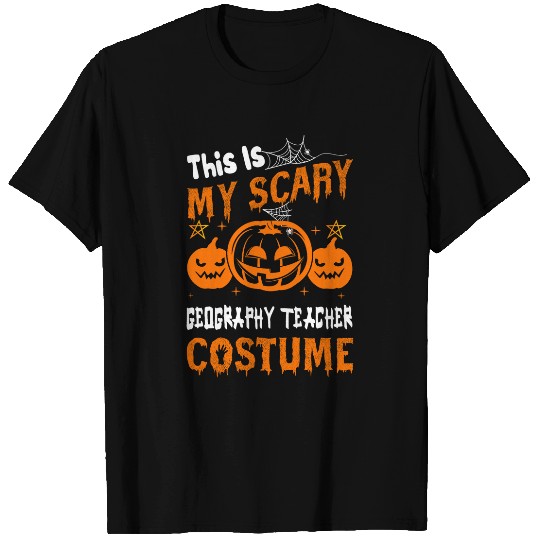 This Is My Scary Geography Teacher Costume Halloween T-Shirts