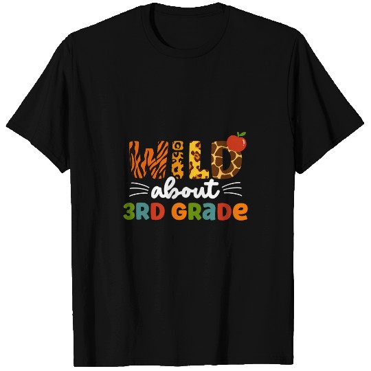 Cute Wild About 3rd Grade Leopard Teacher Third Grade T-Shirts