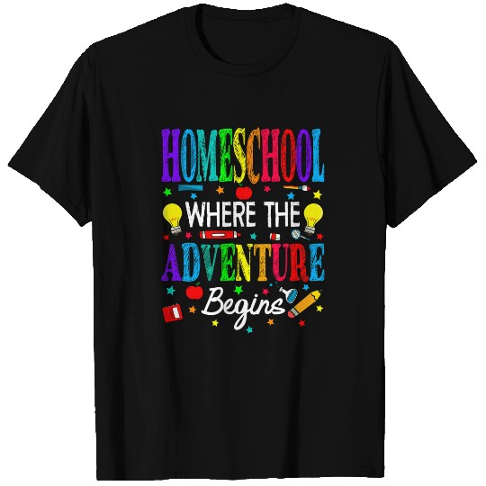 Homeschool Where The Adventure Begins Back To School T-Shirts