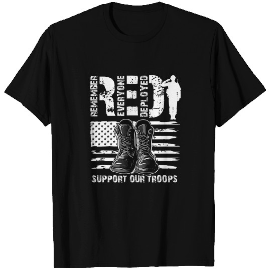 RED Friday Remember Everyone Deployed Military Support 7 T-Shirts