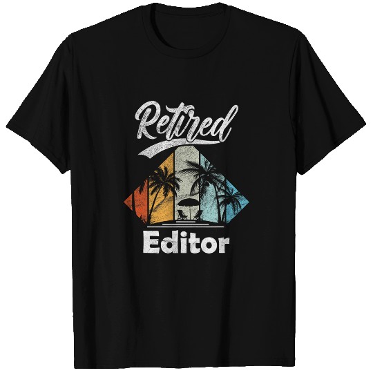 Retro vintages Retirement Men Women Retired Editor T-Shirts
