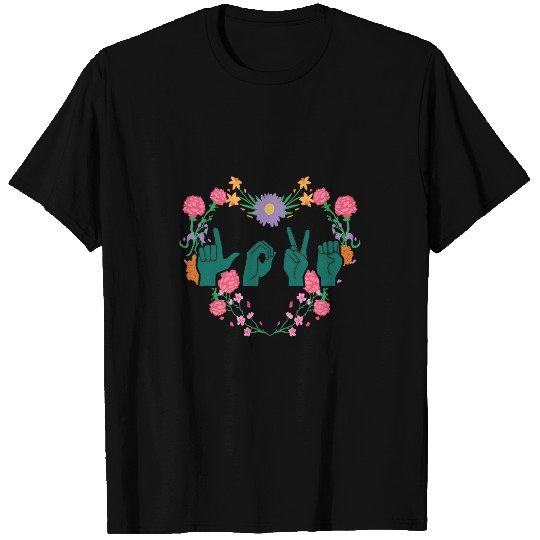 ASL Love Cute Happy Valentines Day Kids Toddler Men Women 7 T-Shirts