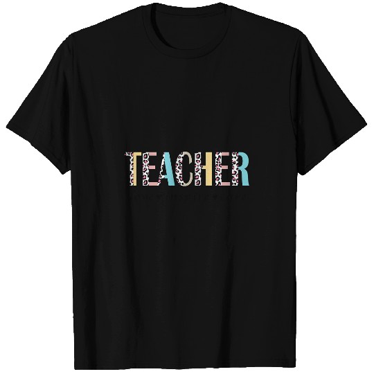 Teacher Inspire Care Leopard Skin Gift Student For Teacher T-Shirts