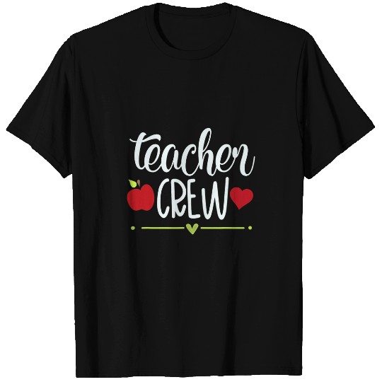 Teacher crew cute teaching school student apple gift tee T-Shirts
