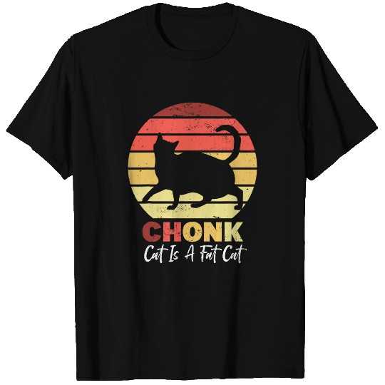 Retro Chonk Cat Definition Fat Cat Cat Owner Veterinarian T-Shirts