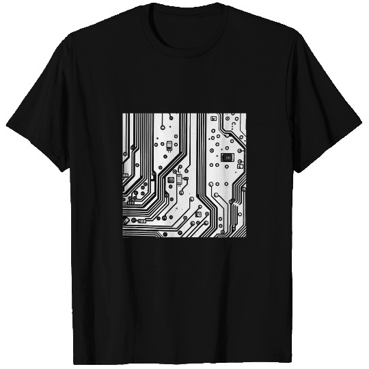 Black Circuit Board Mother Board Computer Programmer T-Shirts