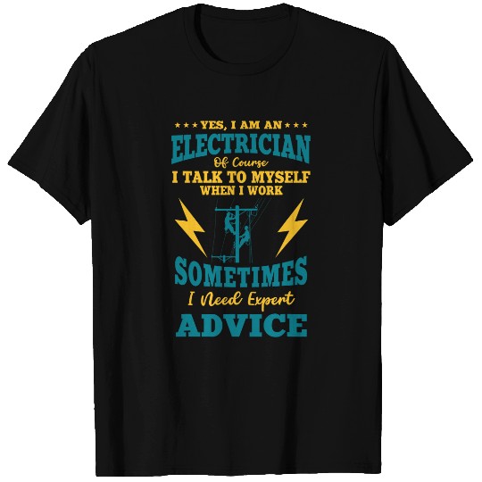 Yes Im Electrician Electricity Lineman Electrical Engineer T-Shirts