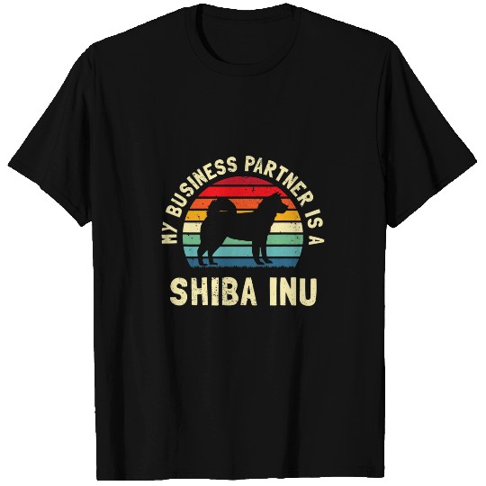 Funny Shiba Inu Dog Work From homes Small Business Partner T-Shirts