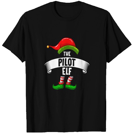 The Pilot Elf Santa Claus Present Reindeer Snowman Holiday T-Shirts