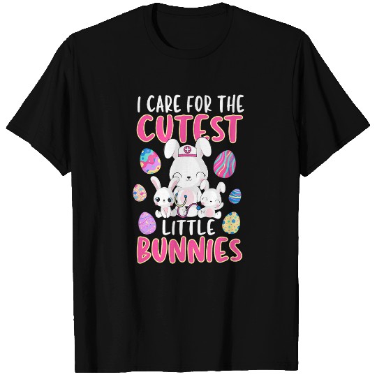 Care For Cutest Little Bunnies Easter nurses Scrub Top Women T-Shirts