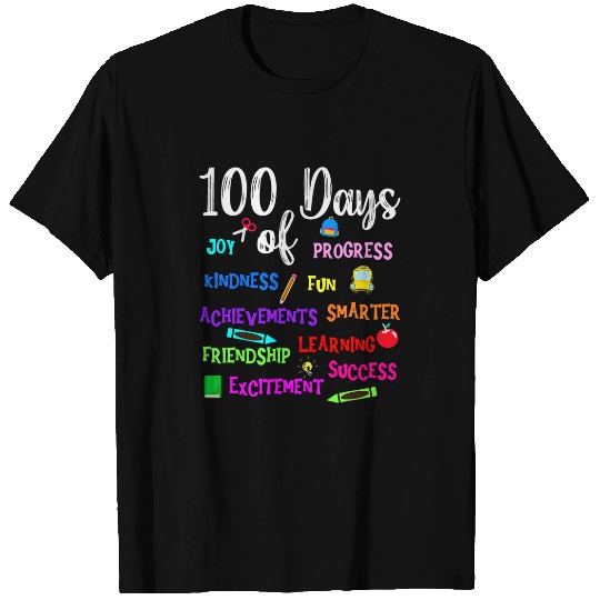 Happy 100 Day Of School Teacher Kid Boy Girl Kindergarten T-Shirts