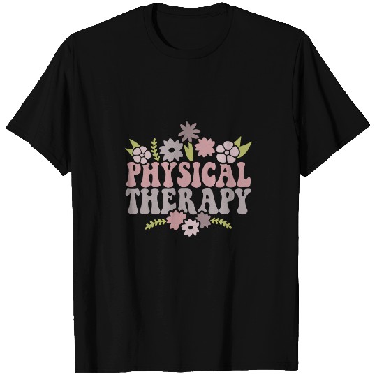 Retro Groovy Physical Therapy Funny Physical Therapist pt T-Shirts