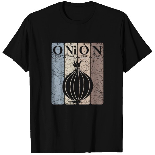 Onion Periodic Table Elements Vegetables Farmer Retro 28 T-Shirts