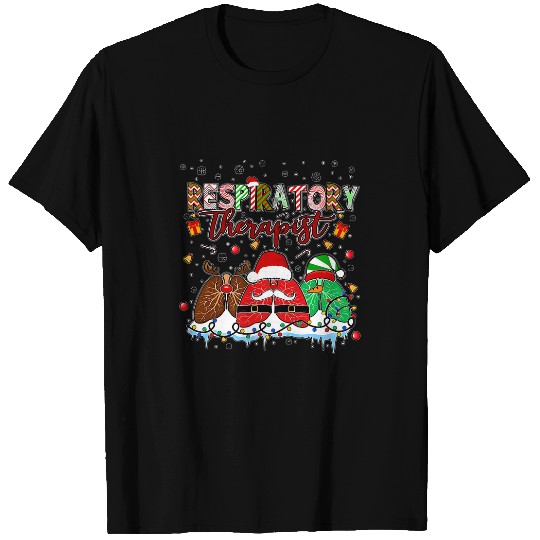 Respiratory Therapist Santa Christmas Lungs RT nurses Xmas T-Shirts