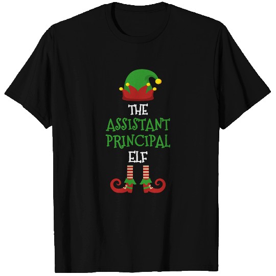 Assistant Principal Elf Matching Pajamas Christmas Teacher T-Shirts