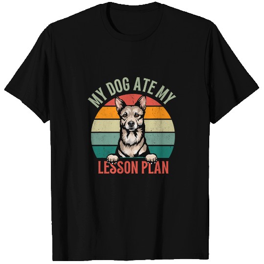 My Dog Ate My Lesson Plan Retro Carolina Dog Teacher T-Shirts