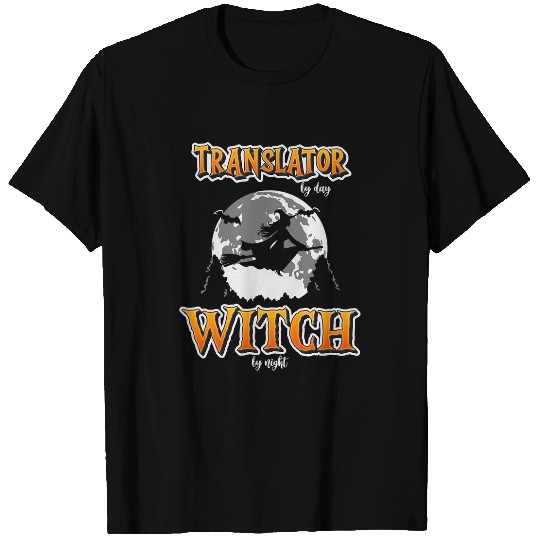 Halloween Translator Witch Funny Cute Translation Women T-Shirts