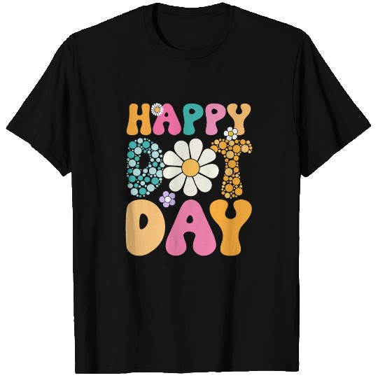 Retro Funny Happy International Dot Day Teacher Kids T-Shirts