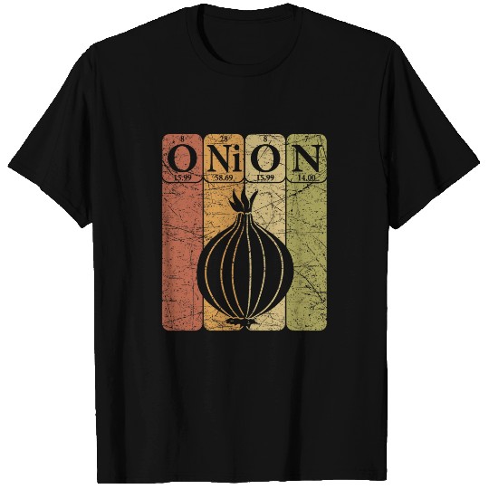 Onion Periodic Table Elements Vegetables Farmer Retro 23 T-Shirts