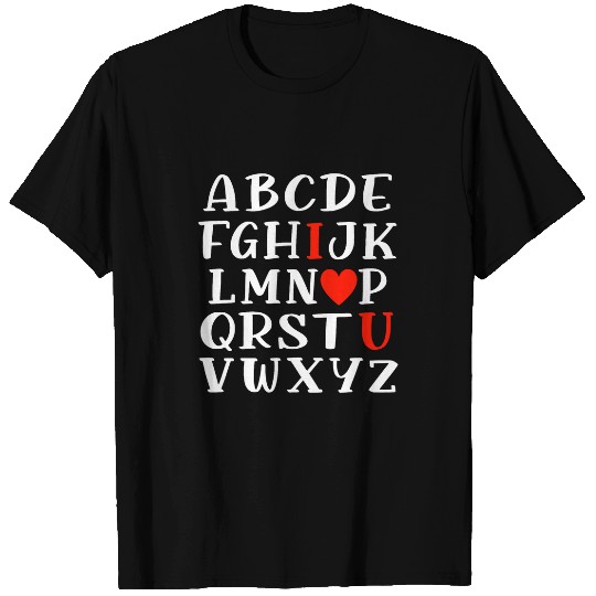 ABC Chalk Alphabet I Love You English Teacher Valentines Day 5 T-Shirts