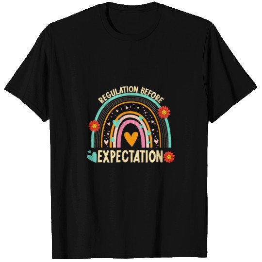 Regulation Before Expectation Cute ABA SPED Teacher Therapy 2 T-Shirts