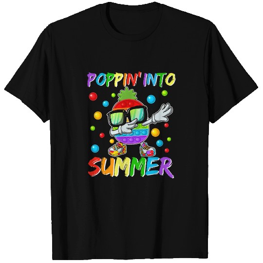 End Of Year Teacher Student Schools Out Poppin Into Summer T-Shirts