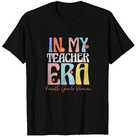 Educator 4th Grade Teacher Era Retro For School Teacher T-Shirts