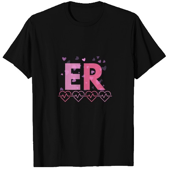 Emergency Department Valentines Day ER ED nurses Rn Tech T-Shirts