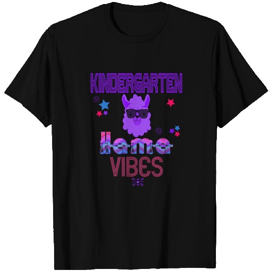 Kindergarten Llama Vibes Cute 1st Day Kids Back To School T-Shirts