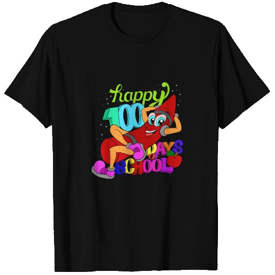 Teacher Student Girls Boys Gift Happy 100 Days Of School T-Shirts
