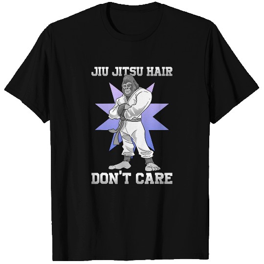 Jiu Jitsu Hair Dont Care Gorilla Karate Martial Arts T-Shirts