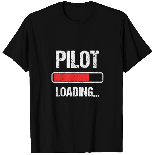 Pilot Loading Please Wait Future Flight Student Kid Pilot T-Shirts