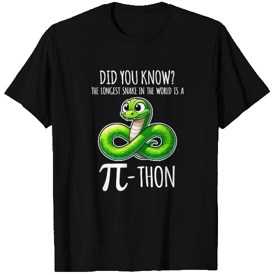 Funny Pi Day Python Snake Puns For Math Teacher Student T-Shirts