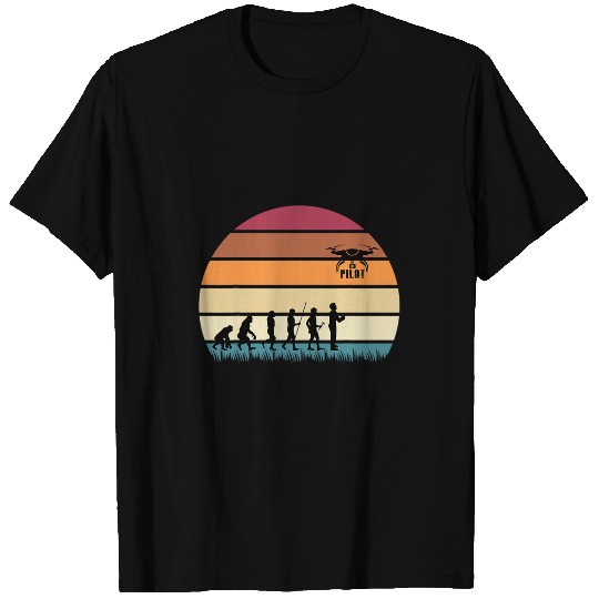 Drone Pilot Evolution Funny Quadcopter Drone Evolution T-Shirts