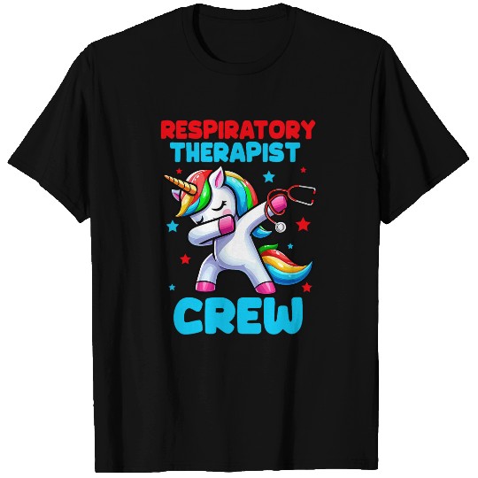 Respiratory Therapist Crew Unicorns Matching Job Team T-Shirts