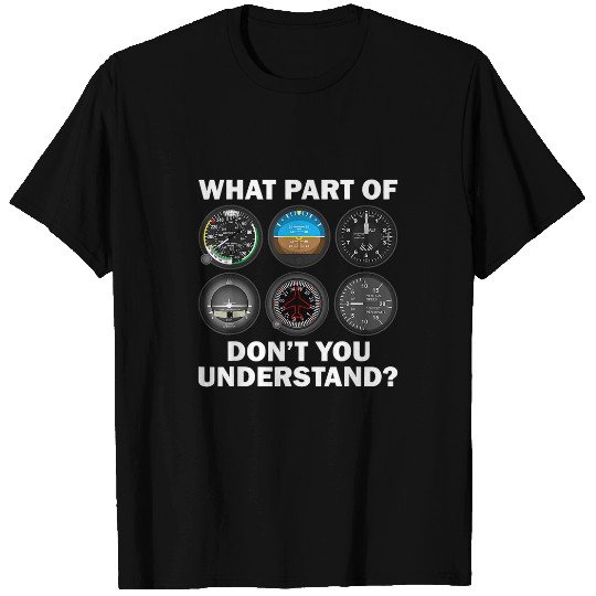 Funny Pilot Art Men Women Aviation Airline Pilot Instruments 6 T-Shirts